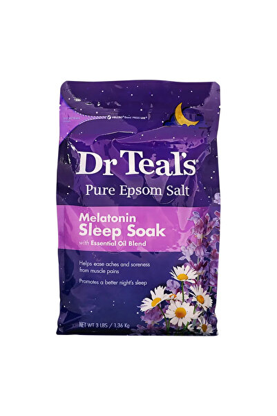 Dr. Teal's Inc ملح إبسوم من دكتور تيل مع الميلاتونين للنوم والراحة 1360 جرام