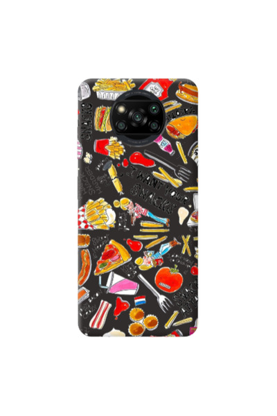 Other Xiaomi Poco X3 /X3 Pro Snack attack Black Colored Silicone TPU Θήκη