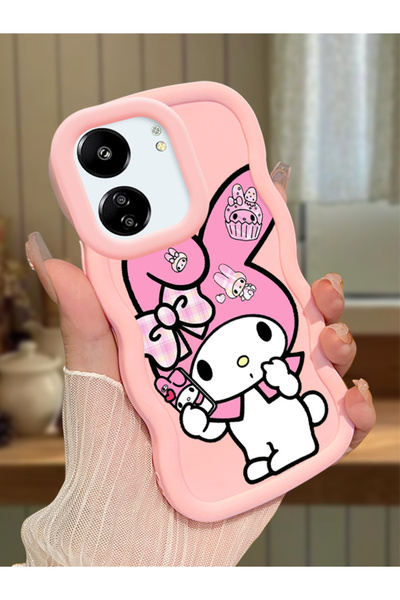 Hontinga Redmi 13C Uyumlu Kılıf kamera koruyucu Pembe Silikon Couple Telefon ...