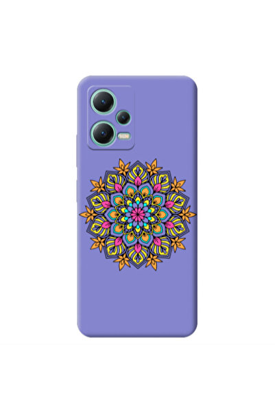 Other Xiaomi Redmi Note 12 Pro 5G Mandala D6 Purple Colored Silicone TPU Θήκη