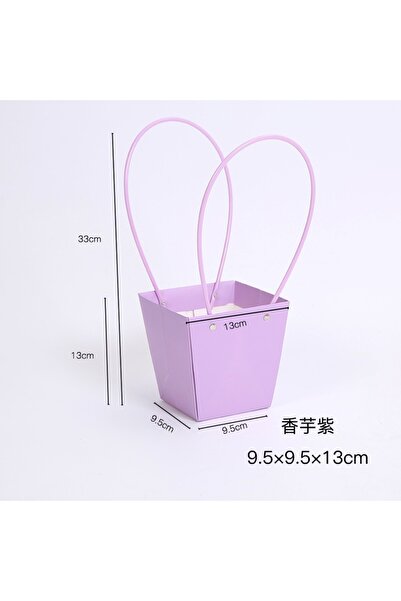OEM Lilac Paper Flower Bag 9.5x9.5x13 cm