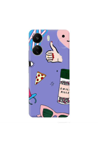 Other Xiaomi Redmi 13C Chill Purple Colored Silicone TPU Θήκη