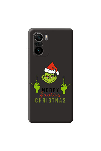 Other Xiaomi Poco F3 Merry Christmas44 Black Colored Silicone TPU Θήκη