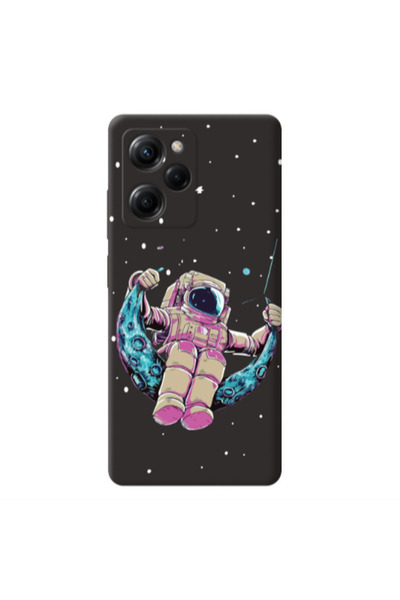 Other Xiaomi Poco X5 Pro Astronaut swinging on the moon Black Colored Silicon...