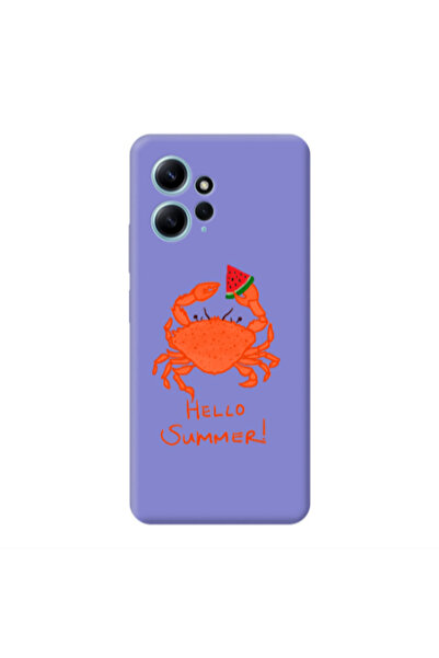 Other Xiaomi Redmi Note 12 4G Hello Summer! Purple Colored Silicone TPU Θήκη