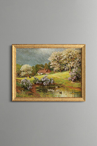 epiqart Duckling Spring Scenery - Vintage Patterned Painting - Fine Model