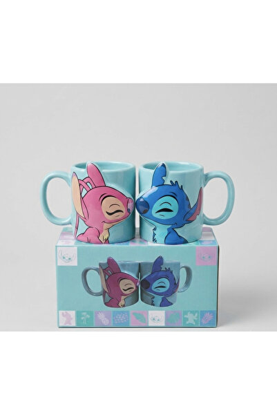 Mihristore Stitch 2'li Kupa Bardak Çift Kupa Sevgiliye Hediye Arkadaşa Kupa