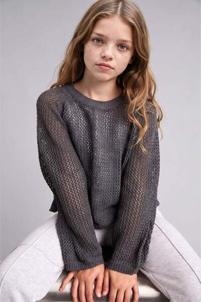 DeFacto Regular Fit Sweater for Girls I1439A826Au