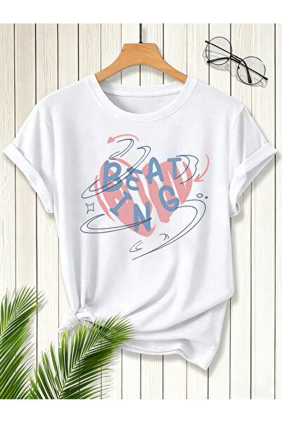 BASEPULSE Round Neck Short-Sleeved T-Shirt - Ladies' Shirt, Fashionable Elega...
