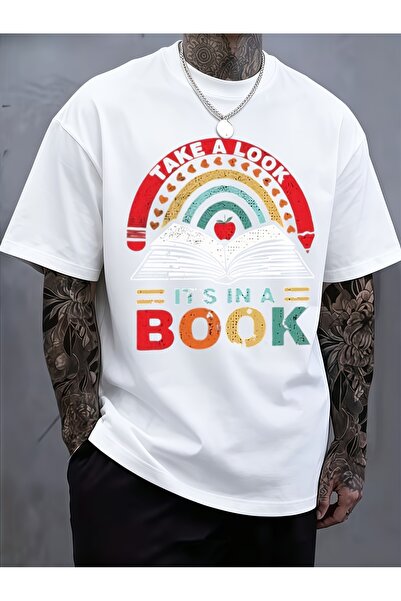 212Wear Men'S New Round-Neck Pure T-Shirt, All-Season Suitable, Rainbow Book ...