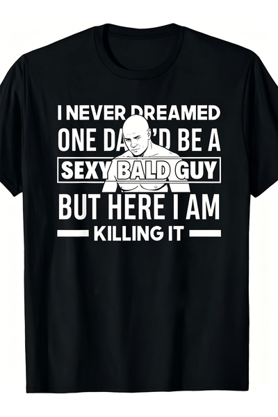 212Wear Men's Pure Cotton T-Shirt Suitable Men with Bald-Themed Prints, Round...