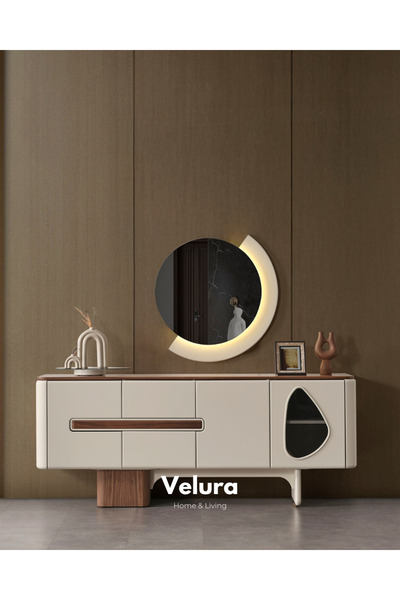 Velura Home & Living Enna Ekru Konsol - Ayna Dahil