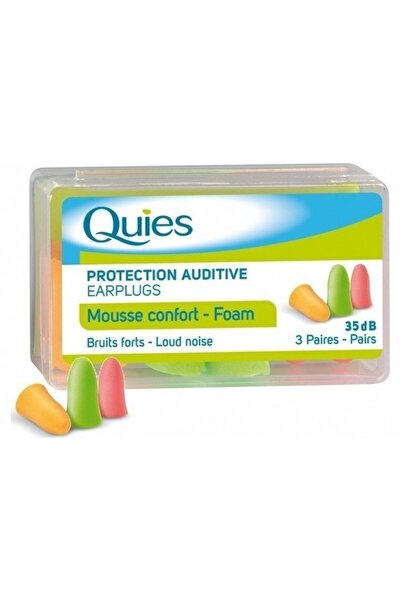 Quies Mousse Confort Foam Earplugs Ωτοασπίδες από Μαλακή Πολυουρεθάνη, 3 Ζεύγη