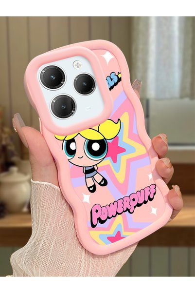 Hontinga Infinix Hot 40 Pro Compatible Case Camera Protector Pink Silicone Co...