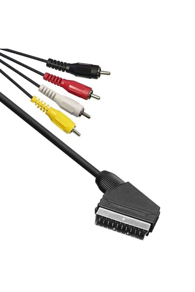 Active Cablu adaptor Scart la 4 x RCA, activ, tată, 1.2m