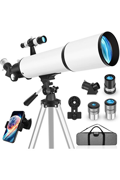 Generic Telescope for Adults & Beginners, 80mm Aperture 600mm Refractor (24X-...