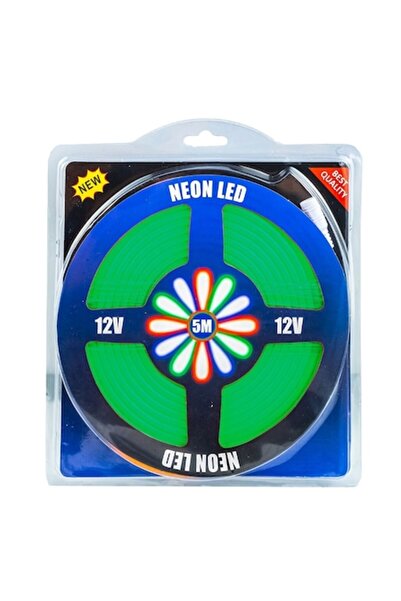 K KATHODE Bandă LED neon, flexibilă, 5m, 12V, Verde (sursa de alimentare nu e...