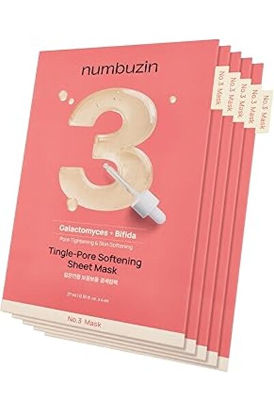Numbuzin No.3 Tingle-Pore Softening Sheet Mask (5Ea) 27ml