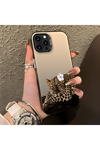 ARTISHELL iPhone 14 Pro Max Uyumlu Çiçek ve leopar desenli, trend, hafif lüks...