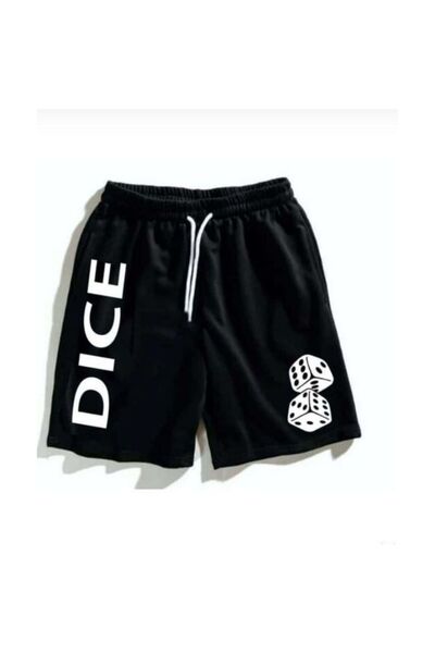 COZYWEAR Black Printed Dice Shorts