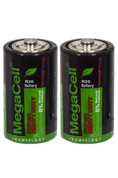 Megacell Απλές Μεγάλες Μπαταρίες D * MC-R20-2S