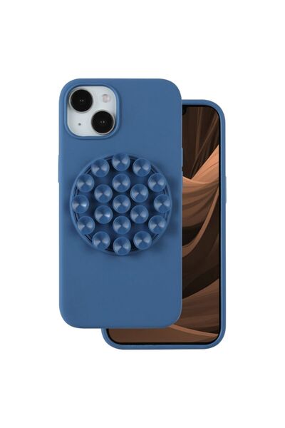 OEM Θήκη Σιλικόνης Μπλε με Βεντούζες (iPhone 11)