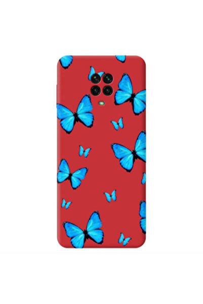 Other Xiaomi Redmi Note 9 Pro Mix Butterfly Red Colored Silicone TPU Θήκη