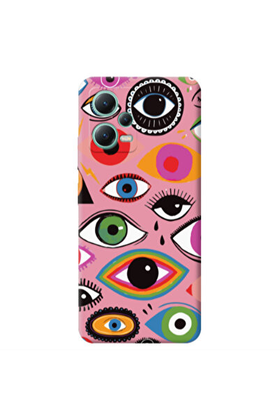 Other Xiaomi Redmi Note 12 Pro 5G Colorful eyes Pink Colored Silicone TPU Θήκη