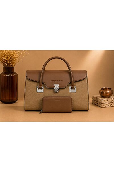 Chrisbella BAGCO Women's Leather Handbag with Matching Wallet | Large Office ...