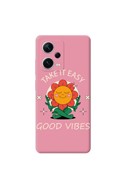 Other Xiaomi Poco X5 Take It Easy Pink Colored Silicone TPU Θήκη