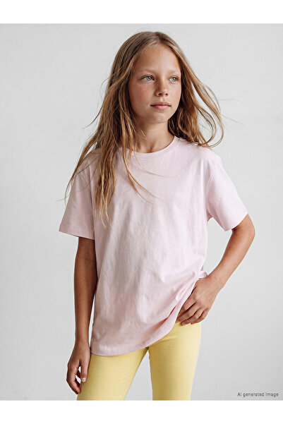 LC Waikiki Vizyon New Season Crew Neck Girls' T-Shirt