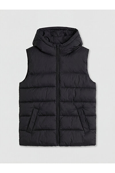 LC Waikiki Lcw Kids Black Hooded Boy Inflatable Vest