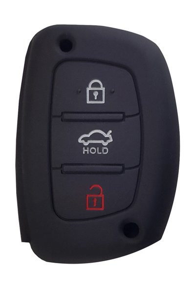 unbranded Θήκη κλειδιού για αυτοκίνητα Hyundai 1007-05, εύκαμπτη, μαύρη