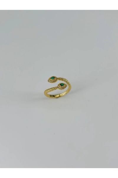 Inure Jewelry خاتم مجوهرات نحاسي قابل للتعديل مرصع بحجر الزركون - Yz0147-1