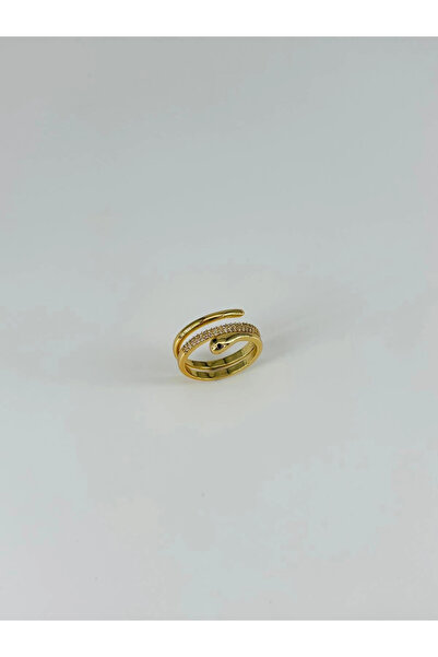 Inure Jewelry خاتم مجوهرات نحاسي قابل للتعديل مرصع بحجر الزركون - Yz0183-1