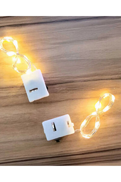 borayris Pilli Peri Led Işık 2 Metre - Sarı Renk Dekoratif Aydınlatma