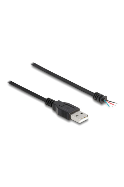 DELOCK καλώδιο USB 64184 με ελεύθερα άκρα, 28 AWG, 1m, μαύρο