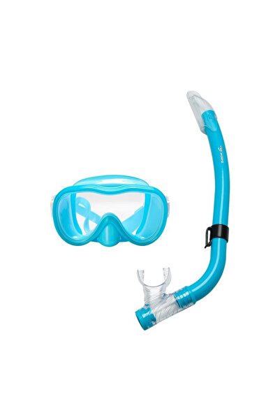 Wave Mască de Înot și Snorkeling, 6-12 ani, Albastru, Vizibilitate Clară și F...