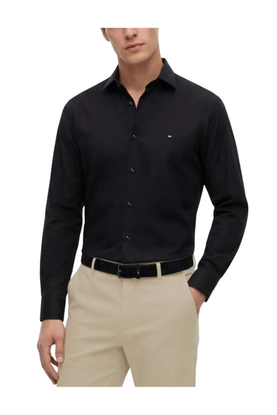 Tommy Hilfiger Ανδρικό Πουκάμισο Μαύρο MW0MW43122-BDS