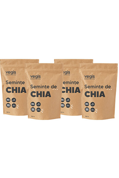 VEGIS Pachet Seminte de Chia 1kg (4 x 250g)