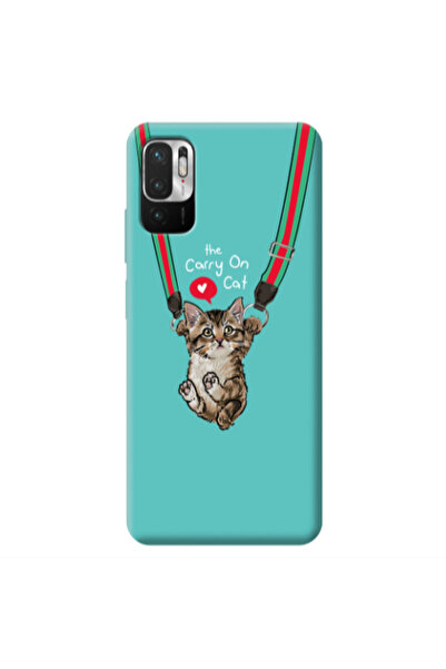 Other Xiaomi Redmi Note 10 Pro 5G Swinging cat Turquoise Colored Silicone TPU...
