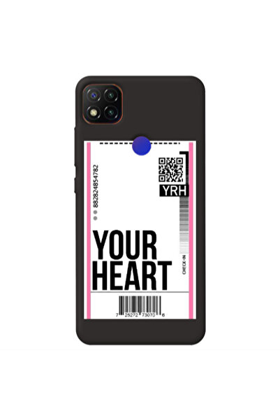 Other Xiaomi Redmi 9c Your Heart YRH Black Colored Silicone TPU Θήκη