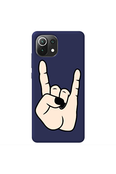 Other Xiaomi Mi 11 Lite Rock Dark blue Colored Silicone TPU Θήκη