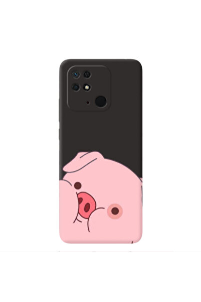 Other Xiaomi Redmi 10C Piggy 2 Black Colored Silicone TPU Θήκη