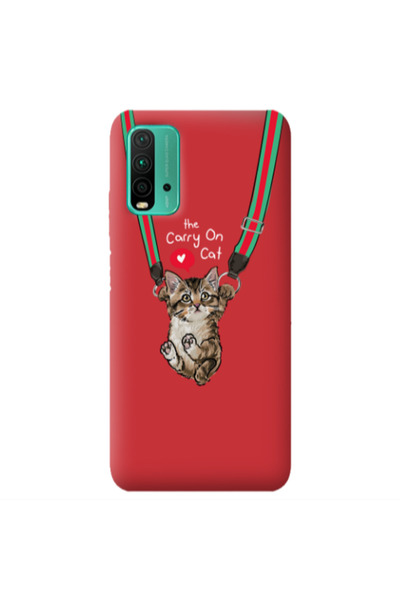 Other Xiaomi Poco M3 Swinging cat Red Colored Silicone TPU Θήκη