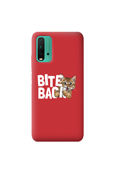 Other Xiaomi Poco M3 bitte back cat Red Colored Silicone TPU Θήκη