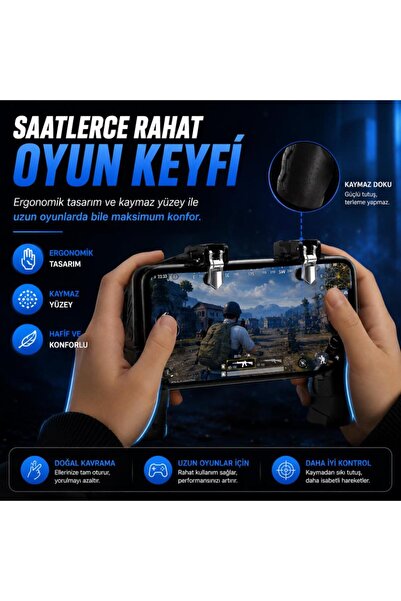 coofbe L1-R1 Telefon Oyun Kolu Tetik Nişan Ve Tetik Tuşu Profesyonel Mobil Oyun Konsolu 4.7-6.7 İnç