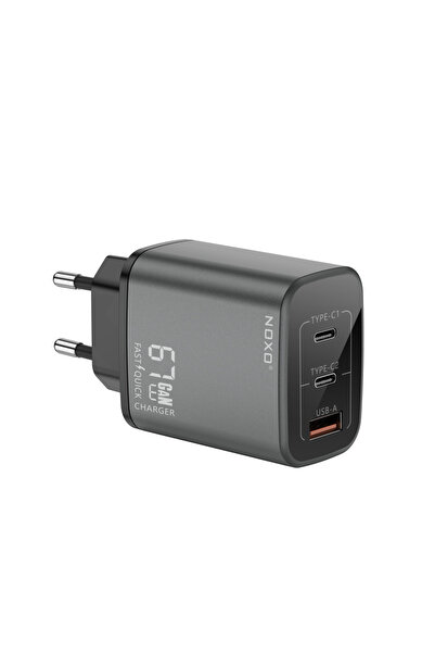 NOXO Incarcator GaN 67W 3 Porturi USB-C PD & QC3.0 –