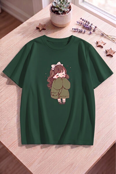 trendypassion Tricou unisex cu design imprimat cu fete anime drăguțe