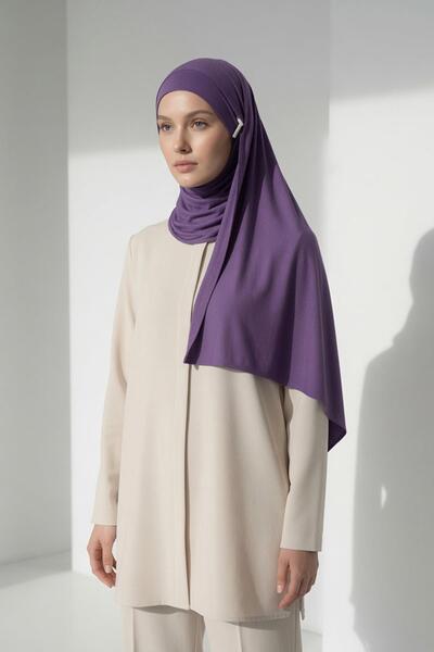 Aisha's Design Practical Combed Cotton Shawl with Headphone and Glasses Entra...